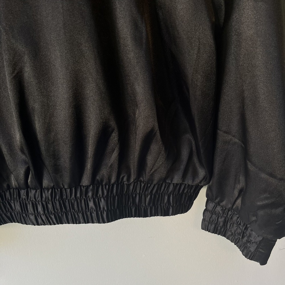 Bomber Jacket Size XL Las Vegas Riviera Casino Vintage Satin Zip Men's Trucker - Picture 7 of 11